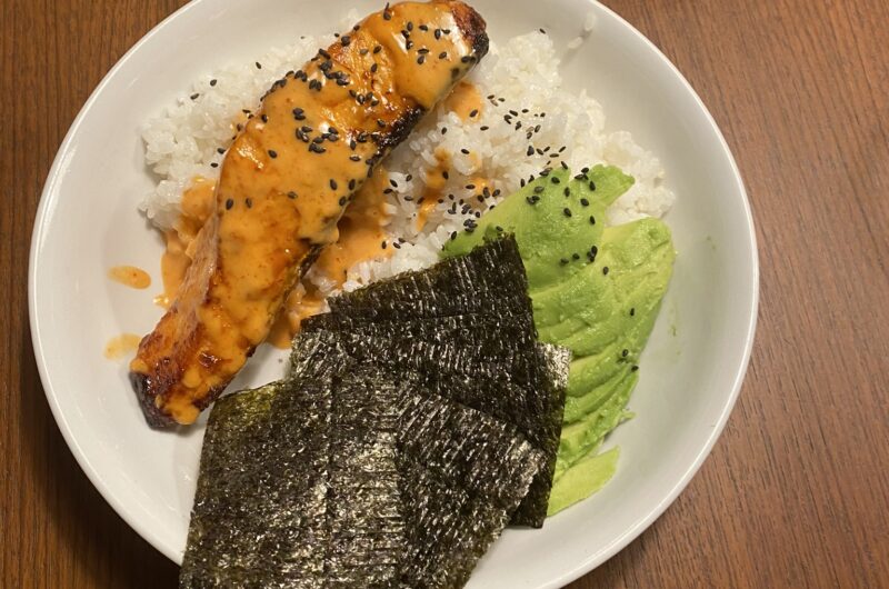 Bang bang zalm met sushirijst